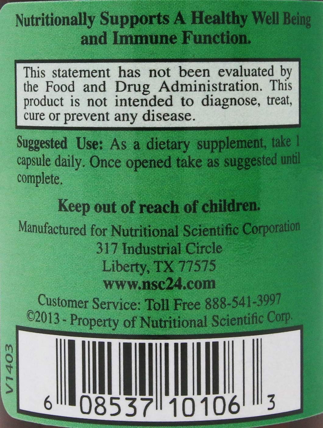 Nutritional Supply Corp Immunition NSC 100 Beta Glucan Extra Strength - 10 mg - 60 Capsules