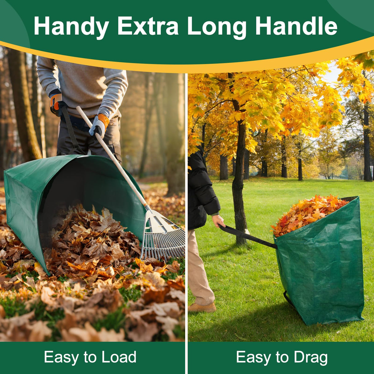 NIGOOLATA 72 Gallon Leaf Collector, Yard Waste Bags, Lawn Leaf Bags, 1 Pack