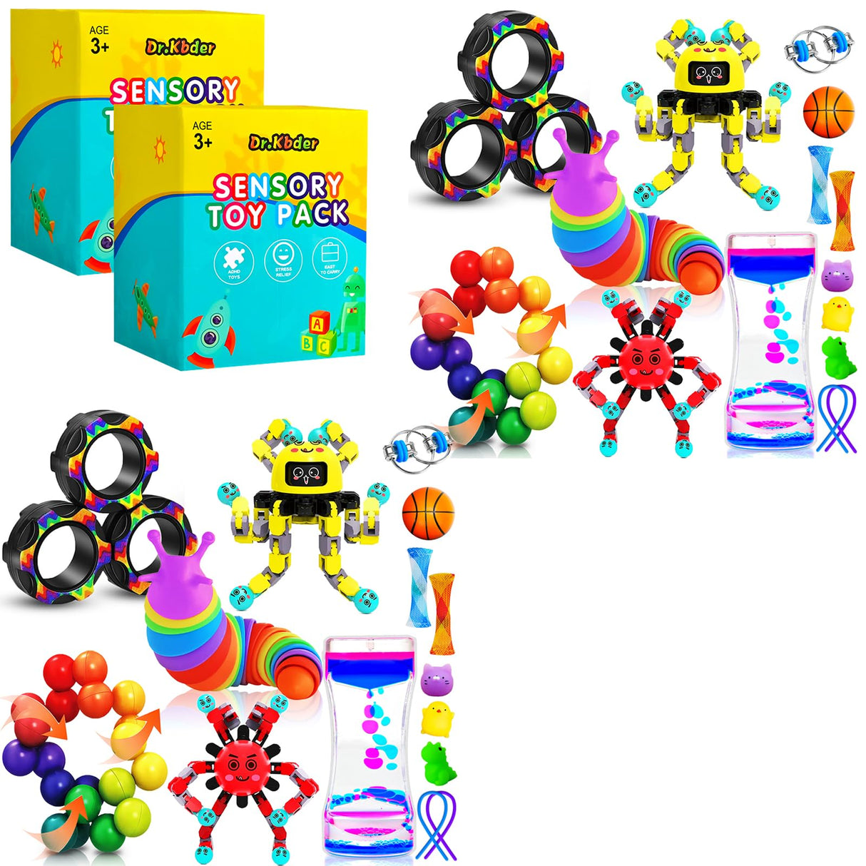 30 Pack Sensory Fidget Toys for Kids Classroom, Autism Sensory Product Calm Down Fidgets for Kids Age 5-7, 8-12, ADHD Stress Relief Travel Toys Christmas Stocking Stuffers for Teens