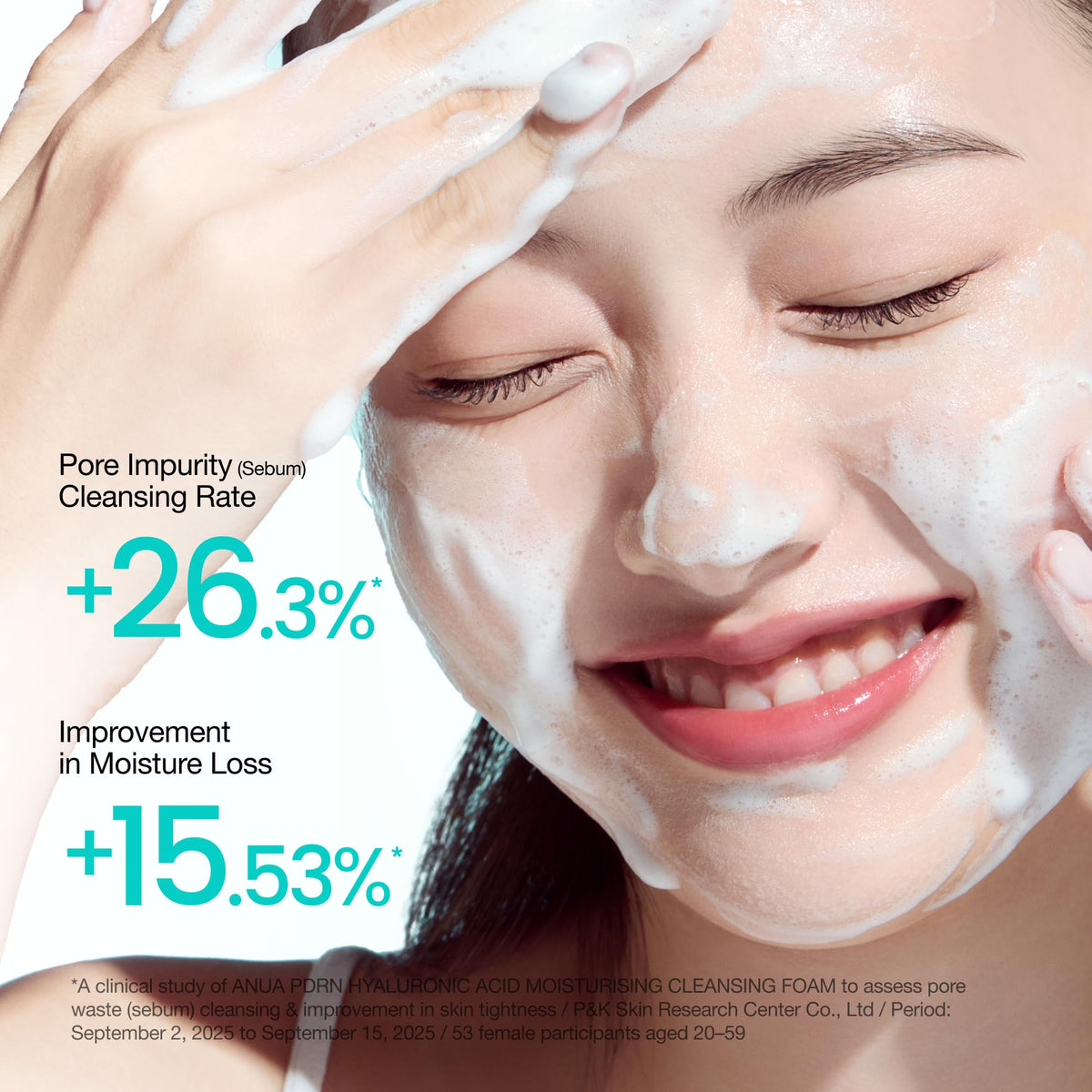 Anua PDRN Hyaluronic Acid Moisturizing Cleansing Foam, 5.07 fl oz