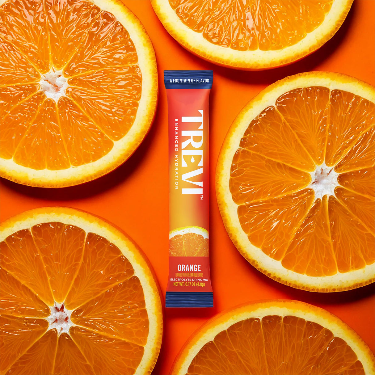 TREVI™ Sugar Free Electrolytes - Drink Mix Hydration Powder Packets - 28 Count - Orange