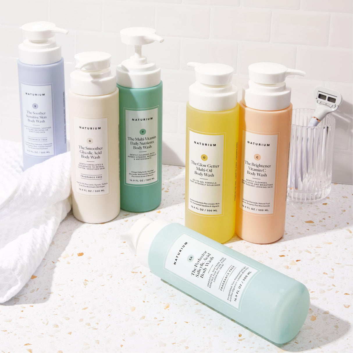 Naturium The Glow Getter Multi-Oil Hydrating Body Wash, Gentle Cleanser, 16.9 oz (Duo 2-Pack)