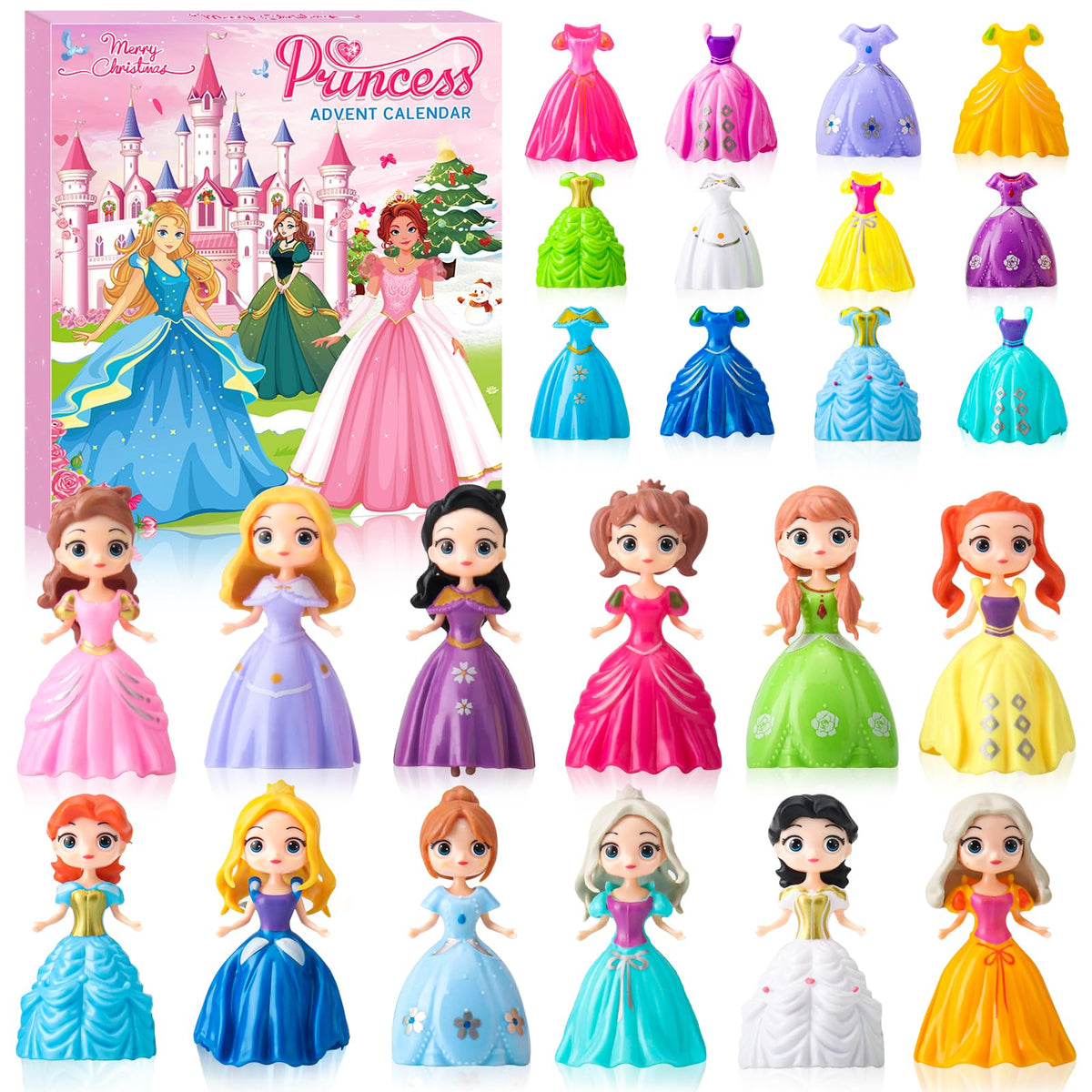 Princess Advent Calendar 2026 Girls – 24 Day Dress-up Christmas Countdown