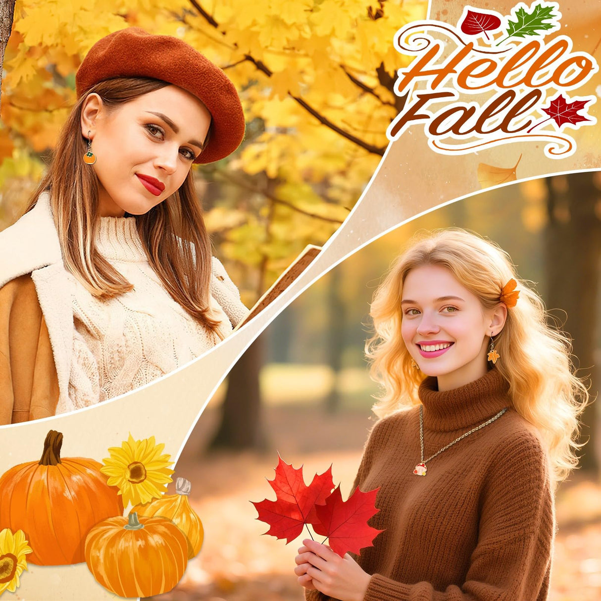 SANNIX 350Pcs Holiday Charm, Mixed Fall Thanksgiving Halloween Christmas Charms Jewelry Bangle Pendants for Bracelet Necklaces Earrings Making Supplies