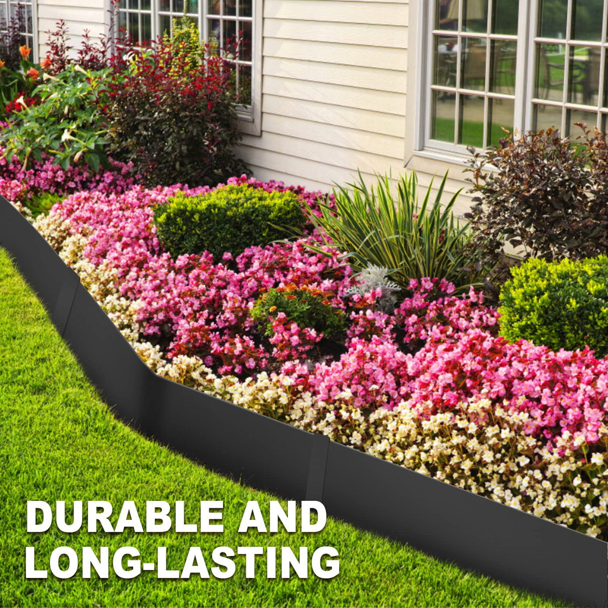 Meyoppm 20ft. 40" L × 4" H Metal Landscape Edging, 6 Pack Garden Border