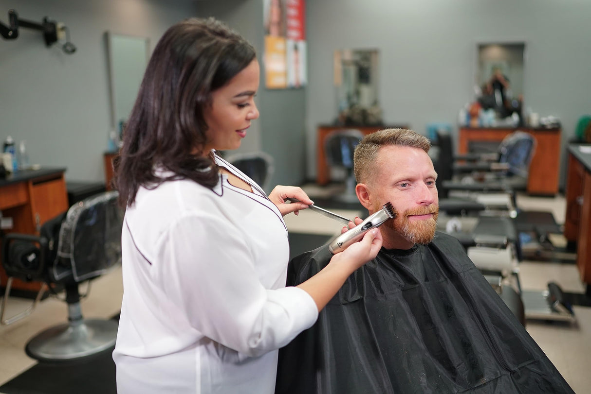 Andis 32810 Slimline Pro Cord/Cordless Beard Trimmer, Lithium Ion T-Blade Trimmer, Close Cutting T-Blade Zero Gapped, Chrome