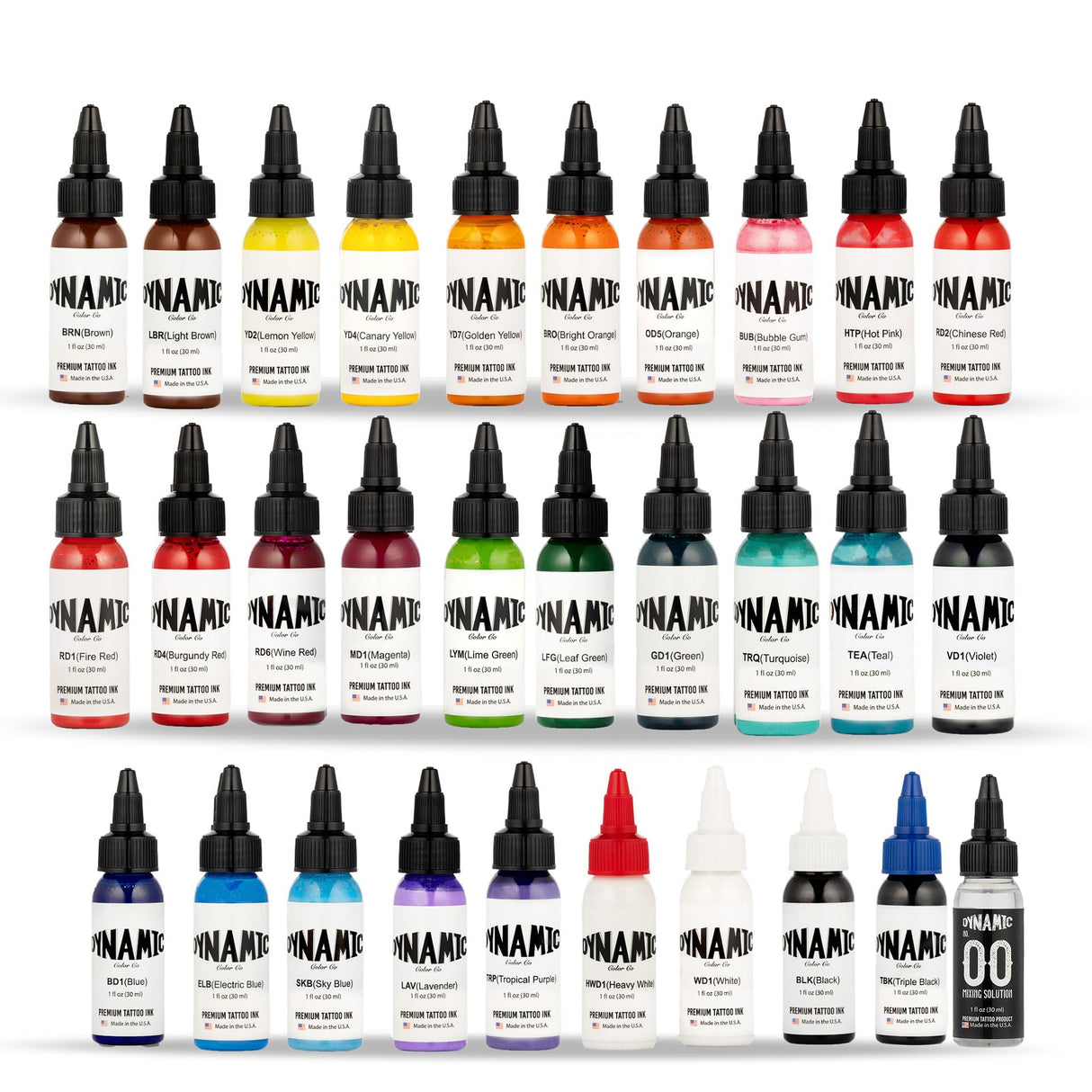 Dynamic Color Co- Master Collection 1oz Color Tattoo Ink Set, Includes All 30 Dynamic Colors