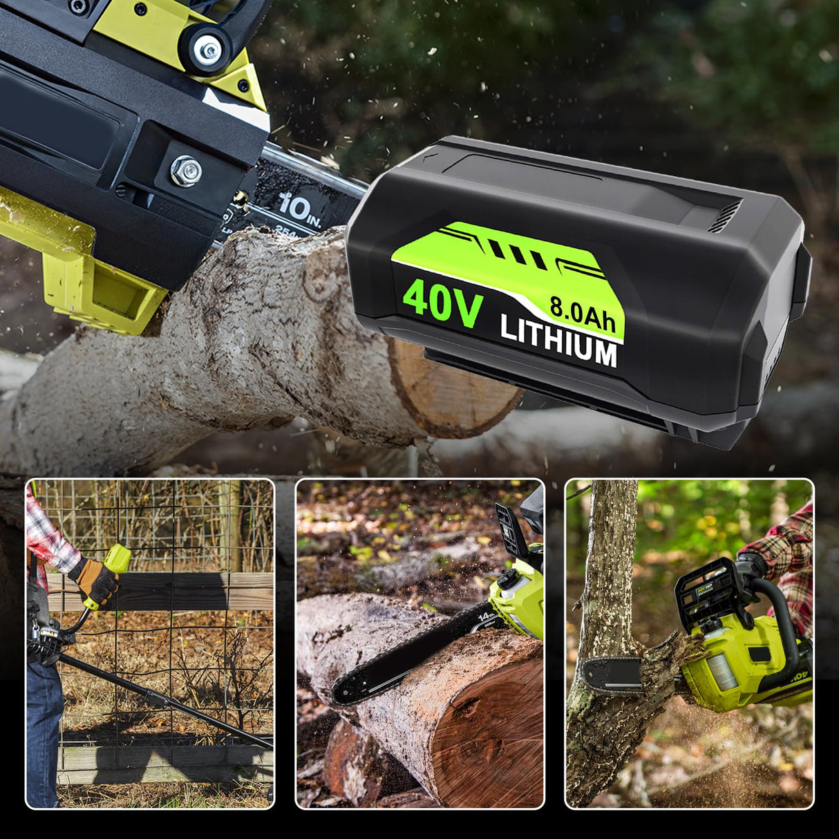 40v 8000mAh OP4026A Replacement for Ryobi 40V Battery 8.0Ah Compatible with Ryobi 40 Volt Battery Lithium OP4026A OP4015 OP4040 OP40201 OP4050A OP4015 OP40261 OP4030 OP40401 Power Tools (1Pack)