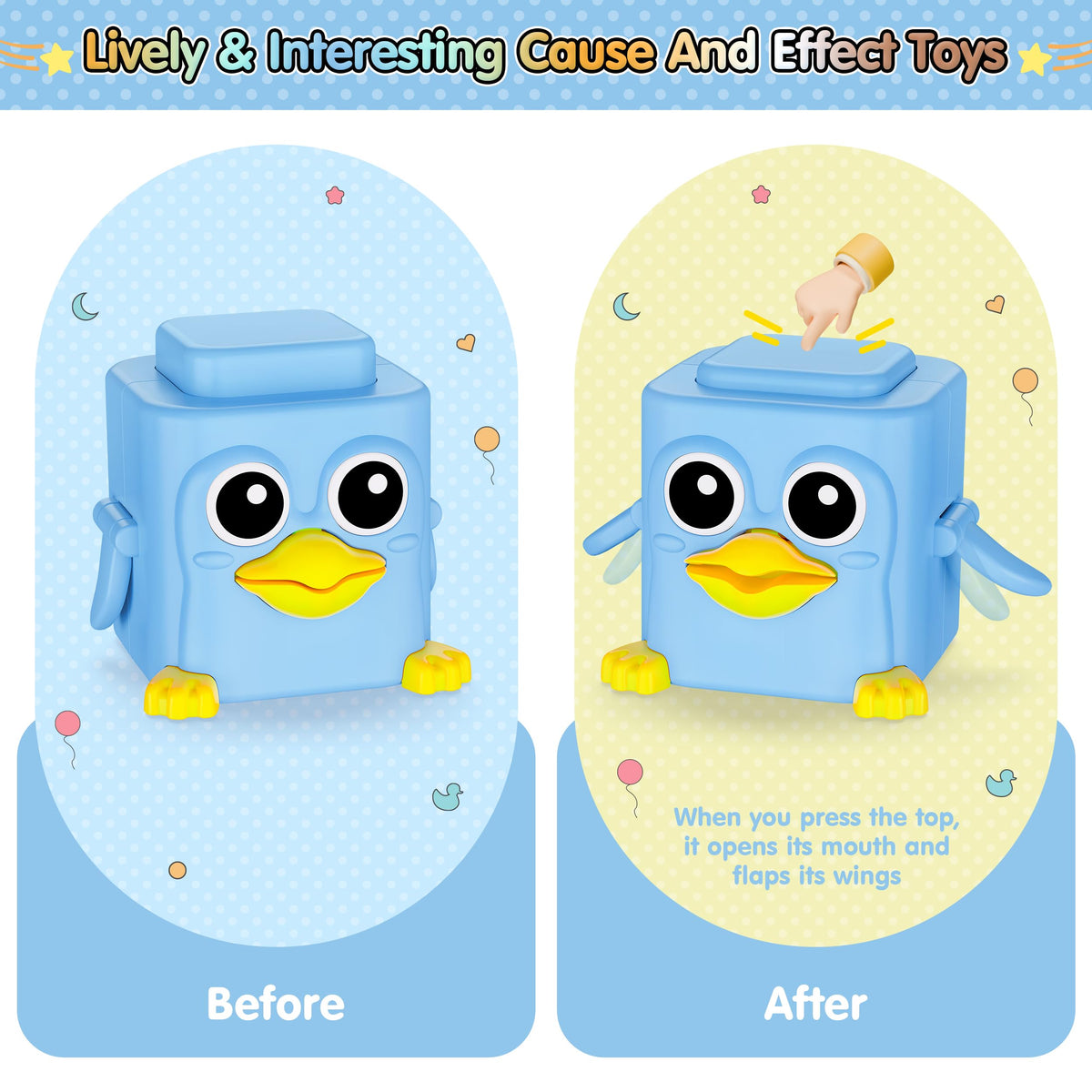Stacking Toys Set Sensory Animal Stacking Blocks for 18+ Months Toddler Toy
