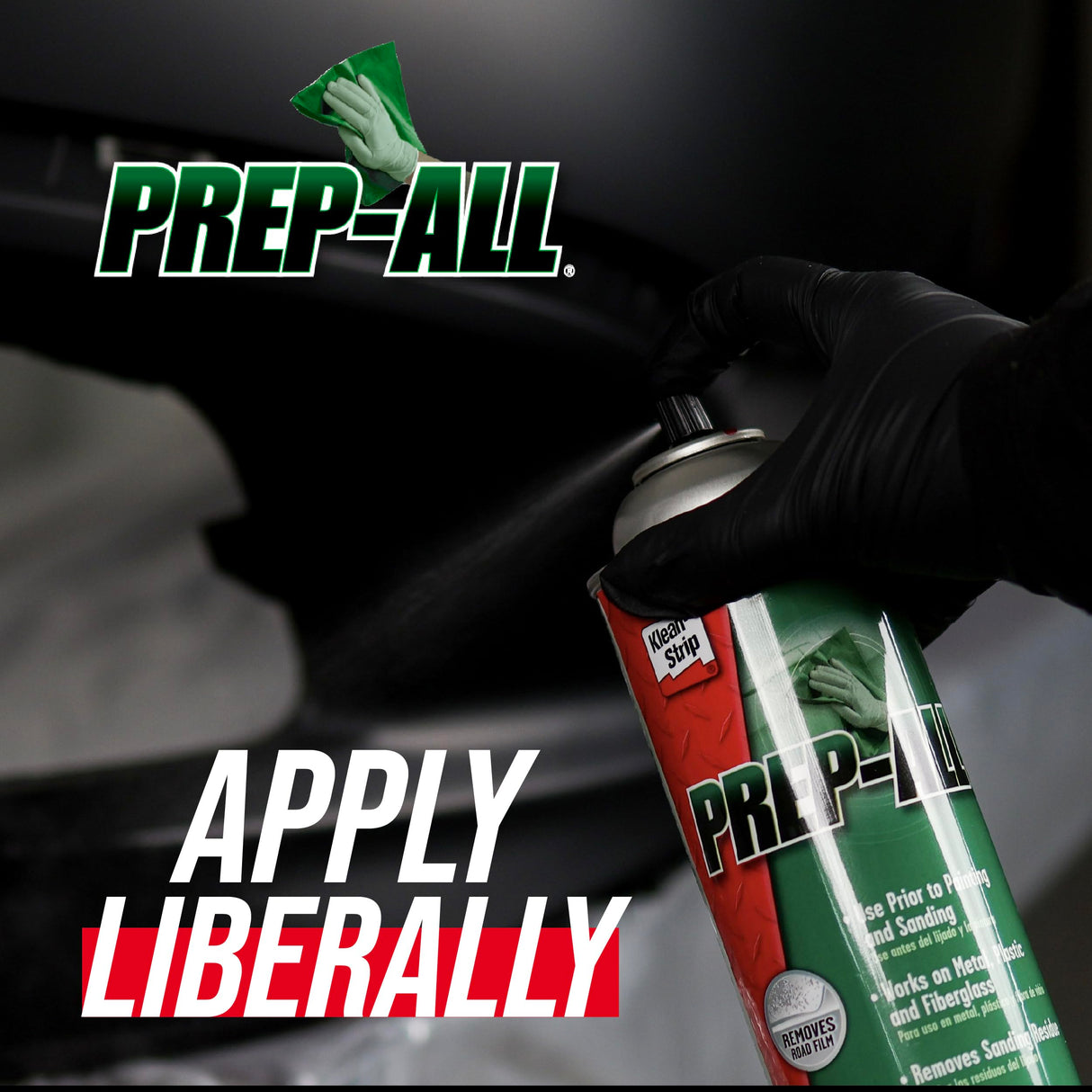 KLEAN-STRIP Prep-All Wax and Grease Remover, Fast-Acting Degreaser, Effective on Metal, Plastic, Fiberglass, Automotive DIY, 13.5 Ounce Aerosol