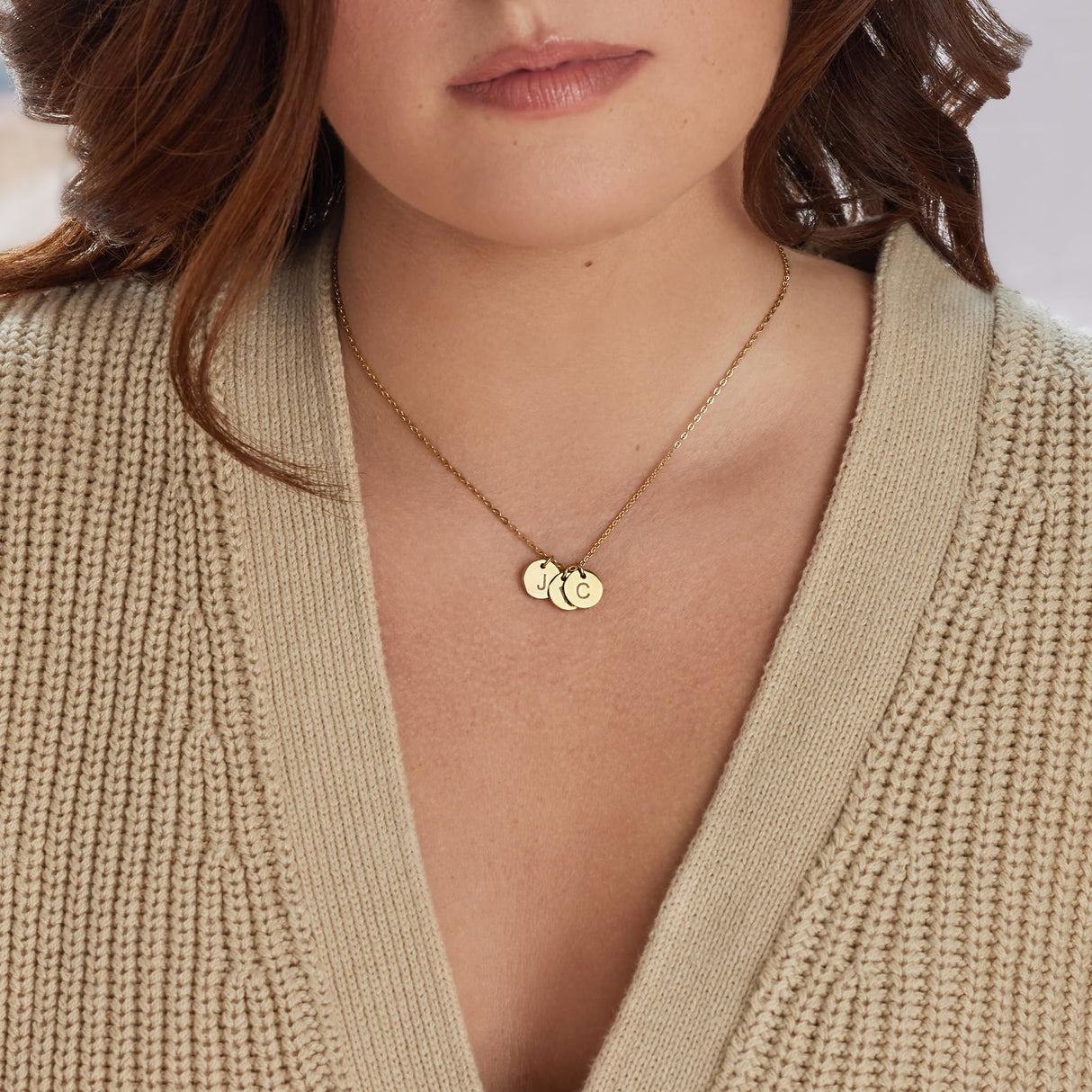 Personalized Initial Necklace for Women, Mom, 18k Plated Gold, Silver, Rose
