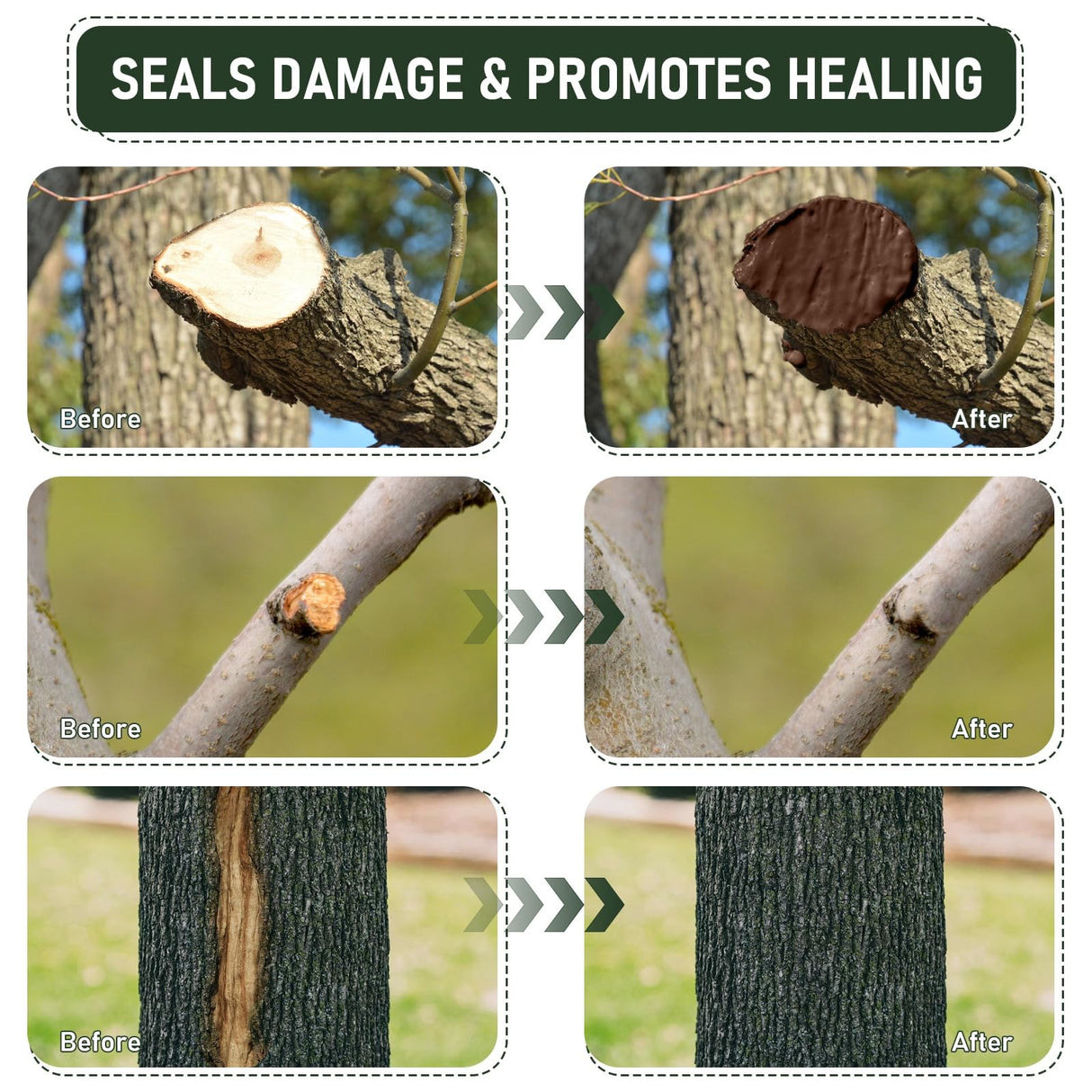 Tree Wound Sealer & Dressing, 500g Tree Pruning Sealer for Cut, Damaged Bark, Grafting – Effective Tree Repair Sealant for Shrub, Bonsai, Rose, Orchard | Horticulture Grade Seal Formula