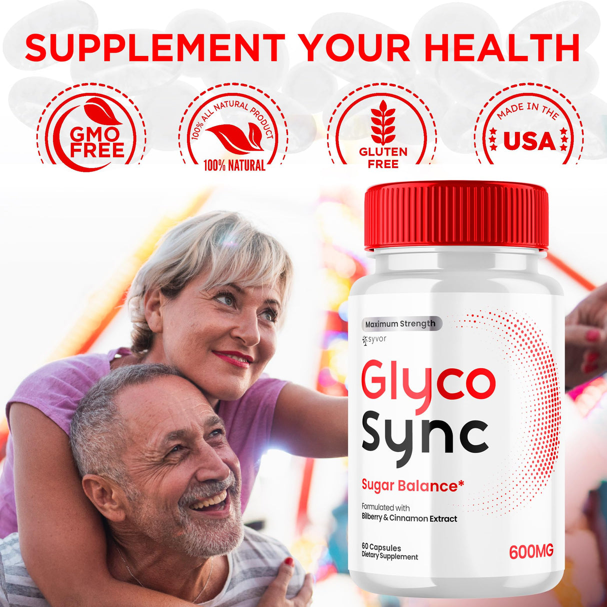 Glyco Sync Capsules, Official Glyco Sync Balance Pills with All Natural Ingredients, Advanced Formula GlycoSync Joint Support for Health and Wellness Extra Strength for Men and Women (60 Capsules)