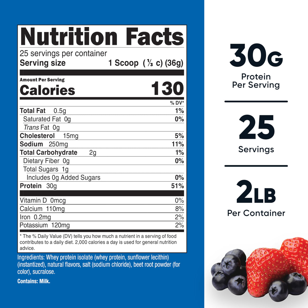 Nutricost Whey Protein Isolate (Strawberry Acai, 2 Pounds)