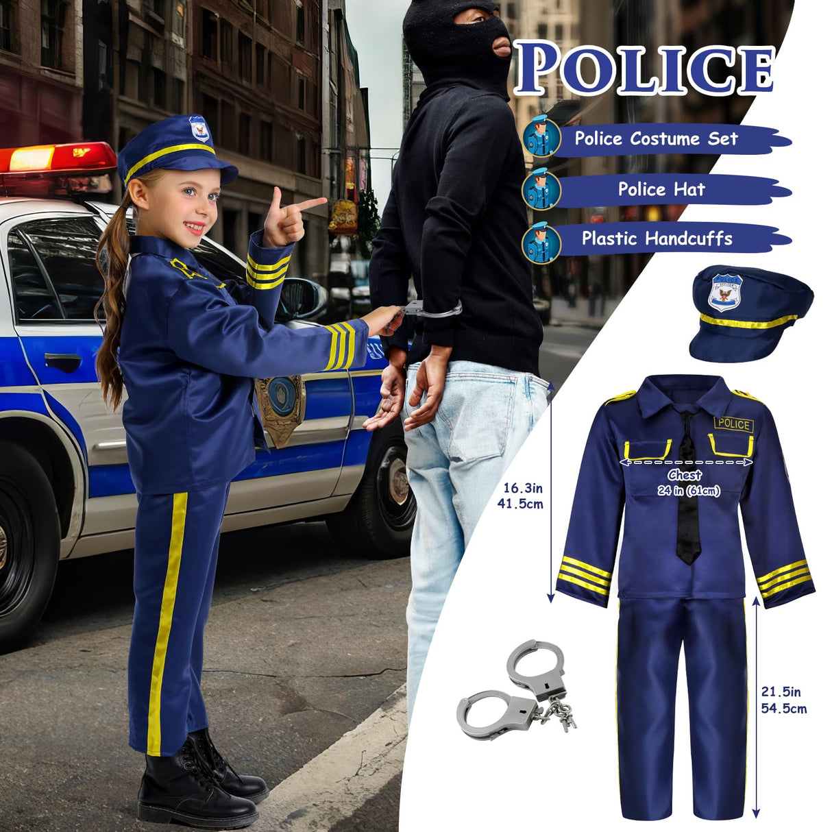 14Pcs Toddler Dress up Clothes,Boys Dress up Costumes for Play,Kids Dress up Set with Firefighter,Construction Worker,Chef,Police Costume,Toddler Boy Toys Christmas Birthday Gifts for 3-6 Years Old