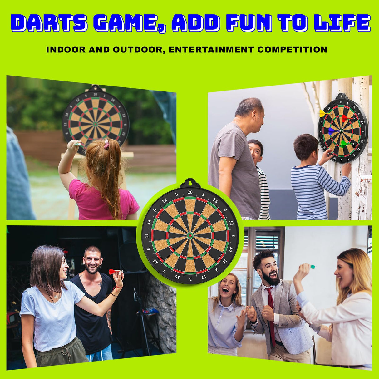 Magnetic Dart Board for Kids - 12pcs Magnetic Darts, Indoor/Outdoor Kids Games and Party Games, Christmas Birthday Gifts Toys for 3-12 Year Old Boys