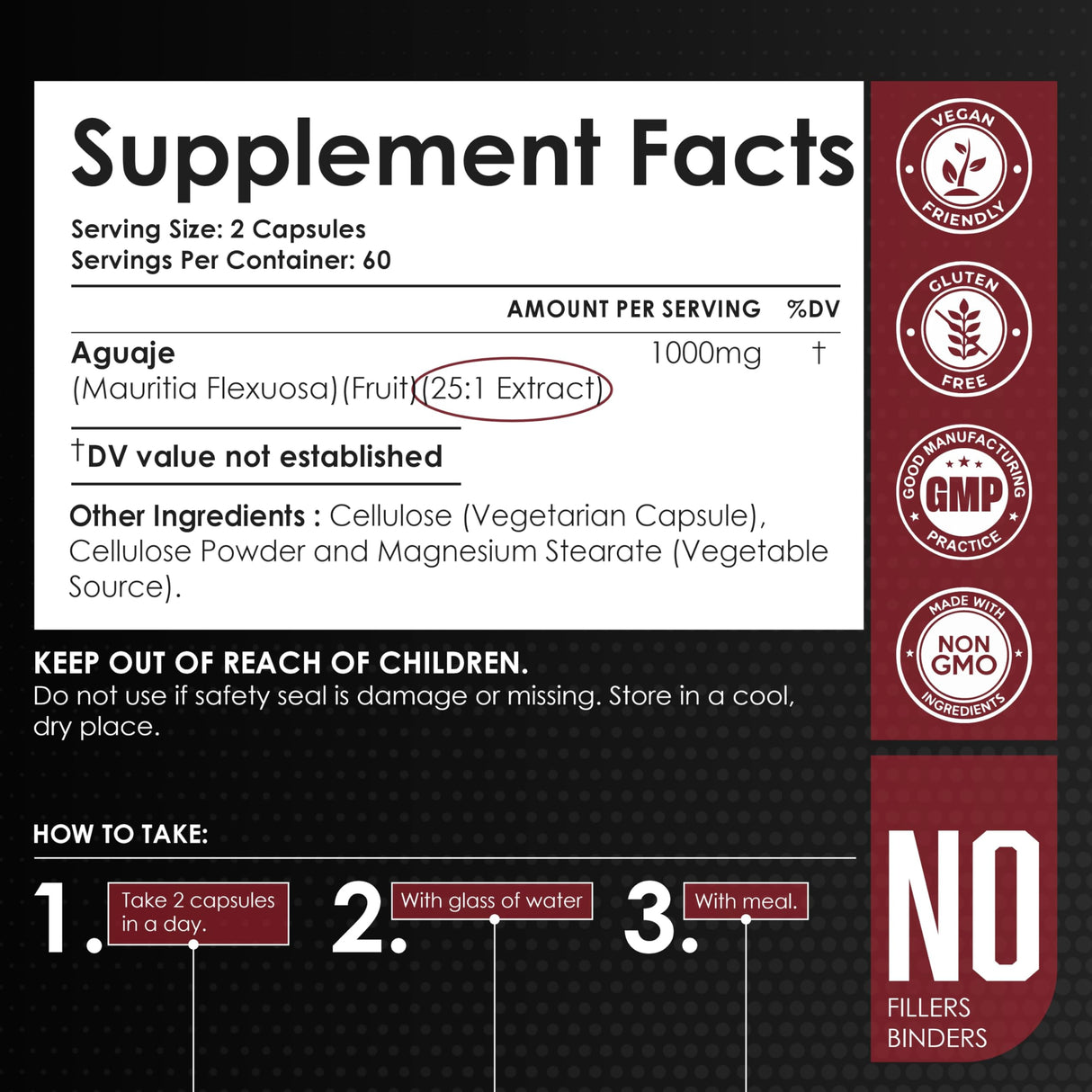 Amalth Aguaje Curves Capsule for Women- Extra Strength from Peru Natural Supplements- 120 Capsules Non- GMO Premium Quality Pills