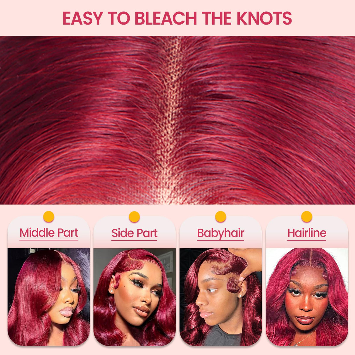 30 Inch 99J Burgundy Lace Front Wigs Human Hair 13x6 Body Wave Lace Front Wigs Human Hair Pre Plucked 200 Density Glueless HD Transparent Full Lace Frontal Wigs Human Hair Red Wigs With Baby Hair