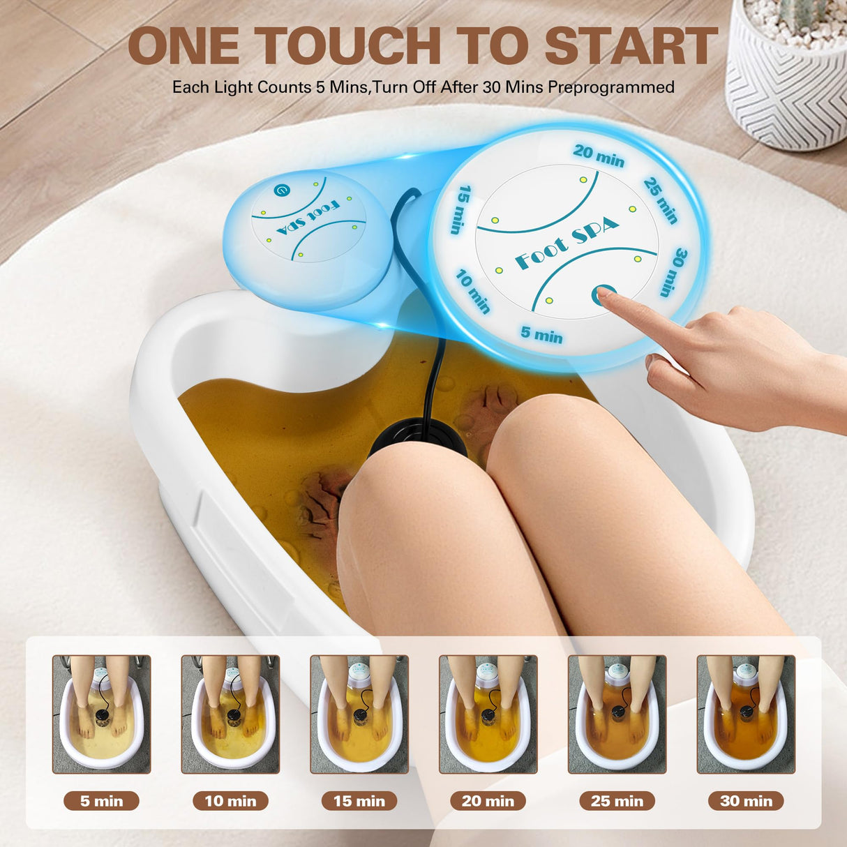 Idudbid Ionic Foot Bath Detox Machine - Suitable for Home Use, Home Salon-Level Spa Detox Machine, Healthy Detoxification, with Foot Bath, Array * 2, Liner