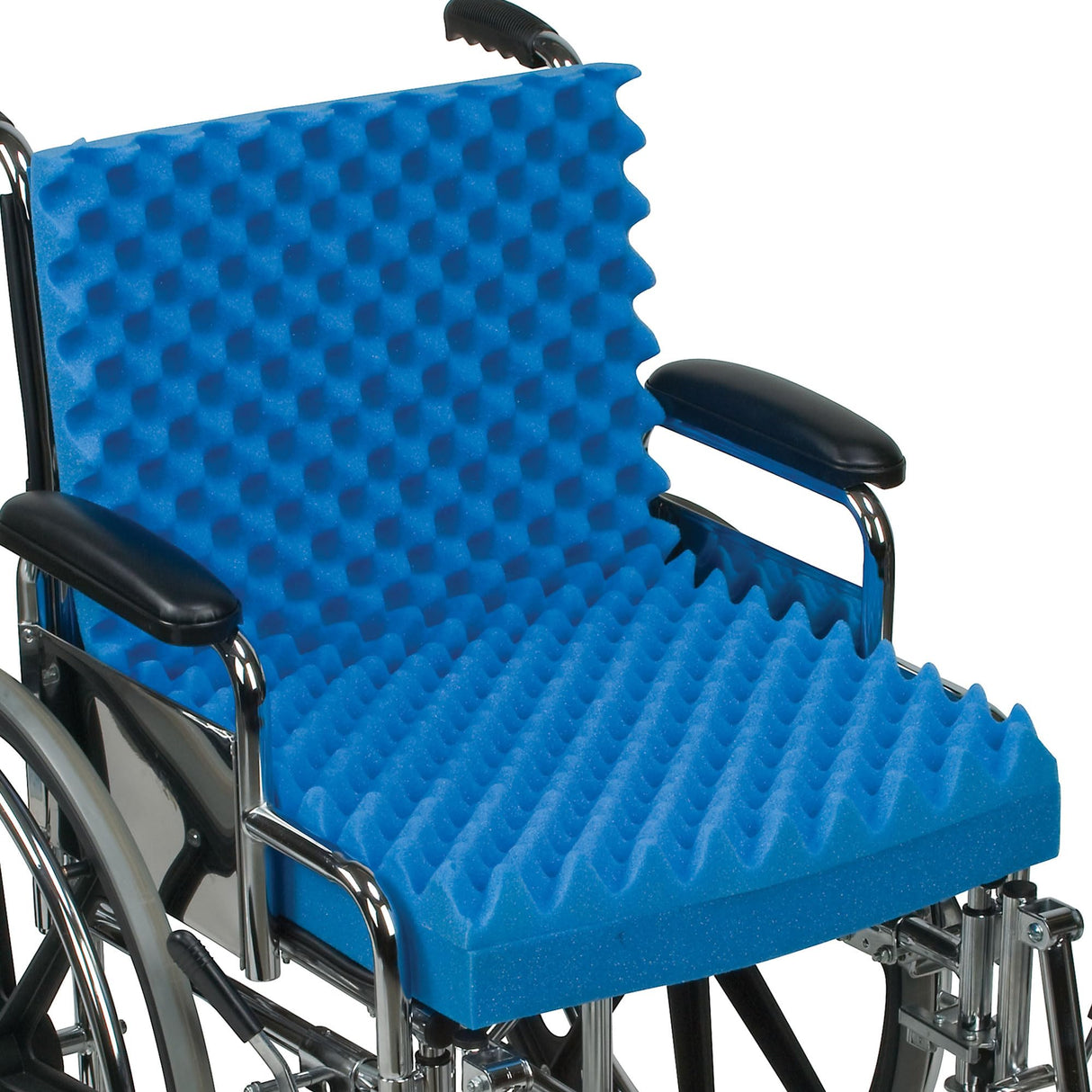 DMI Egg Crate Sculpted Foam Chair Cushion, Seat Cushion, Car Seat Cushion, Office Chair Cushion Relieves Back Pain, Tail Bone Pain, Sciatica, 32 X 18 X 3 inches, Full Back,1 Count