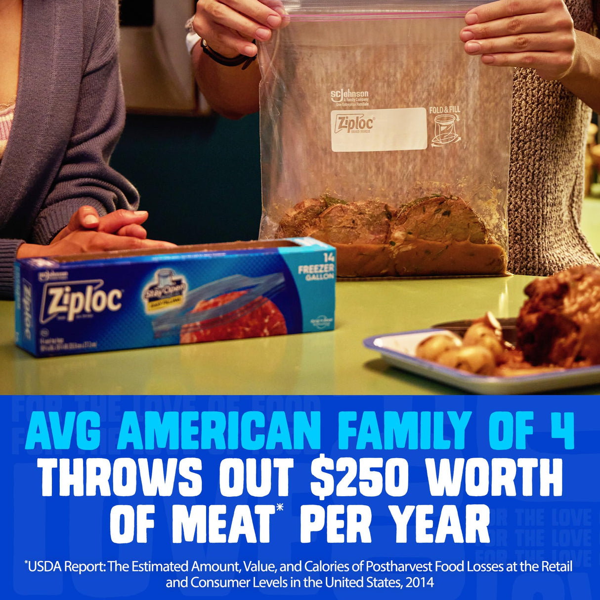 Ziploc Quart Freezer Storage Bags, Stay Open Design, Easy to Fill, 38 count, 4 Pack, 152 Total