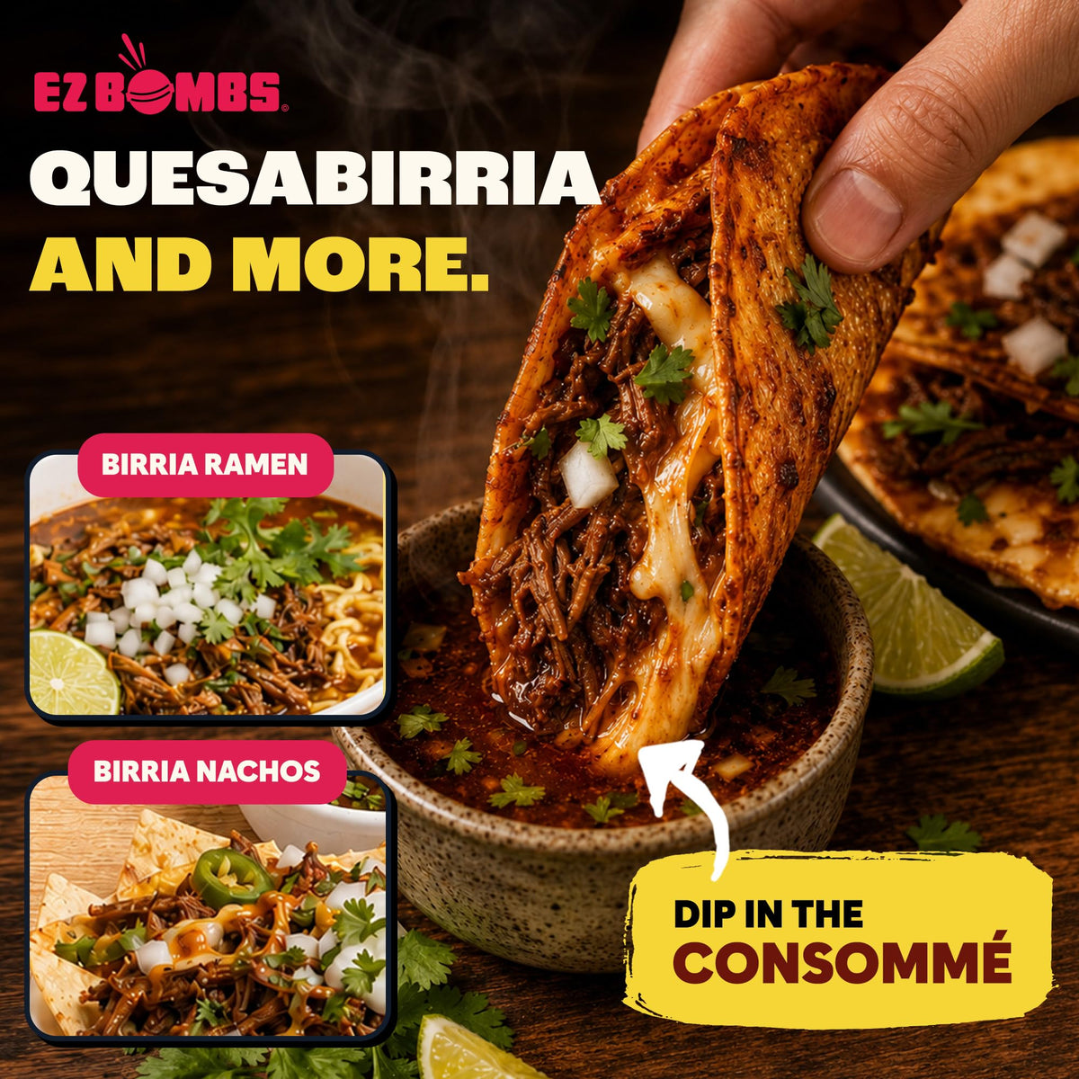 EZ Bombs Birria Bomb Seasoning - Pack of 2, Mexican Spice Mix