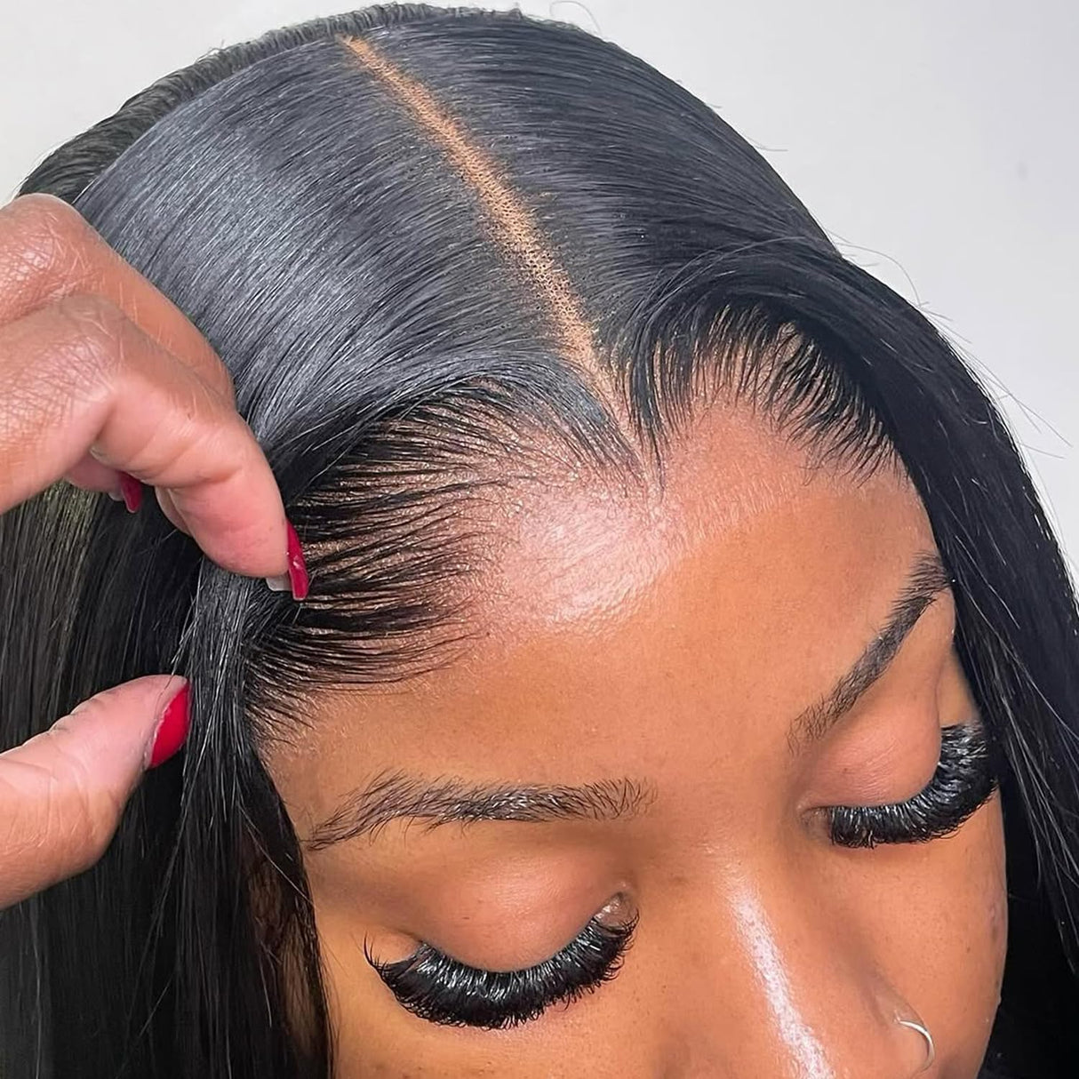 13x6 FULL SKINLIKE Real HD Lace Front Wigs Human Hair Pre Plucked Bleached Tiny Knots 200 Density 0.10mm Ultra-thin Invisible Glueless Lace Wig Straight Frontal Wigs for Women Human Hair 22 Inch