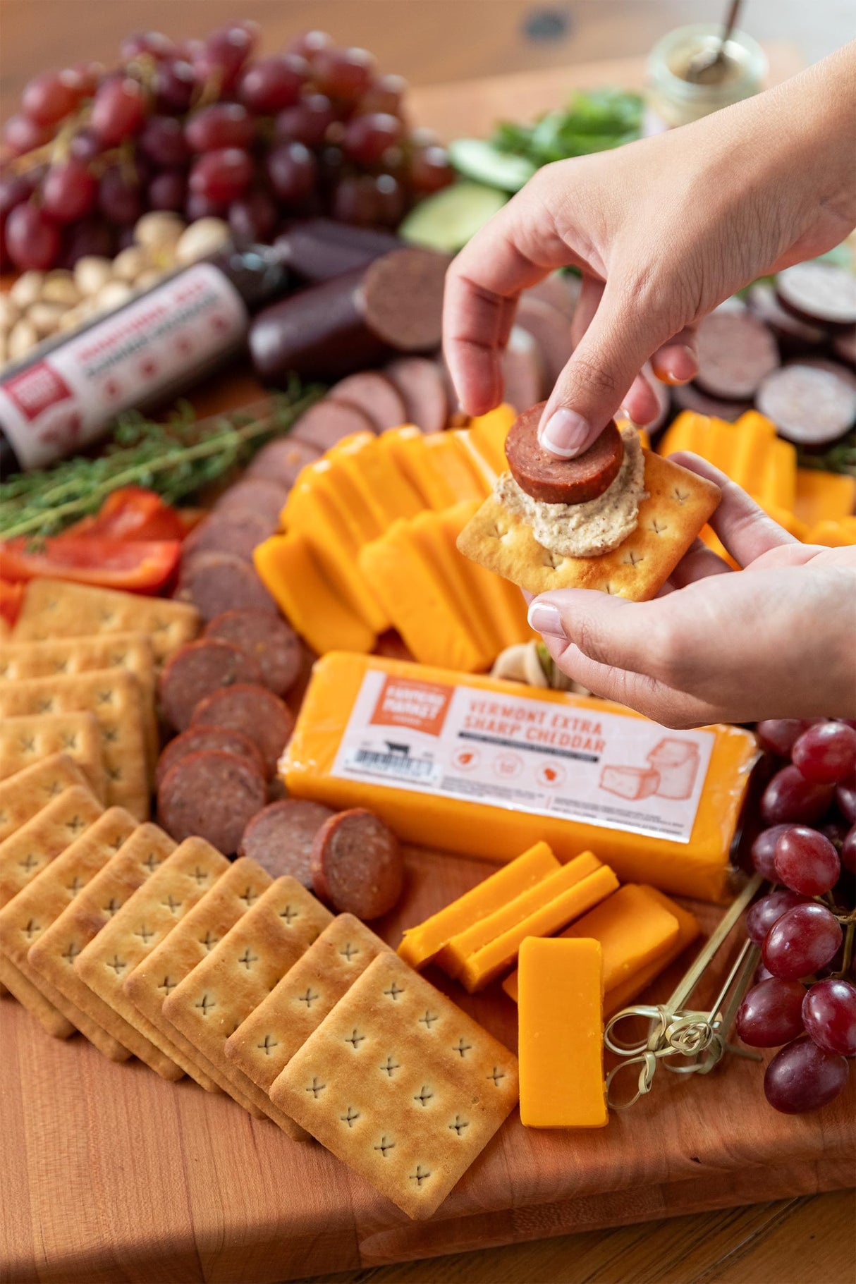 Farmers Market, Gluten Free, Keto, Paleo, Low Sodium, Zero Sugar, Christmas Charcuterie Board, Holiday Meat and Cheese Gift Baskets, Classic Assortment