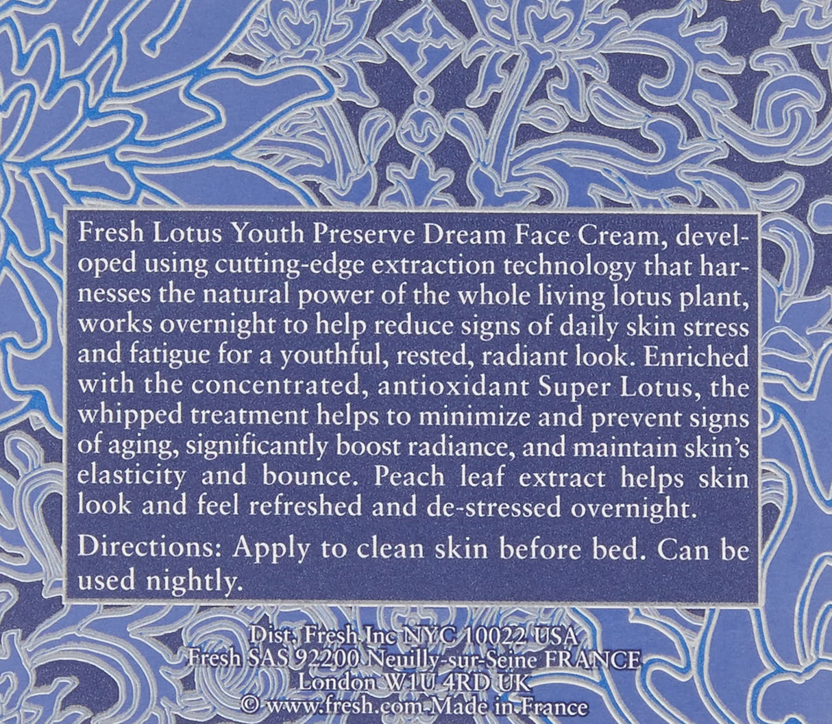Fresh Lotus Youth Preserve Dream face Cream Super