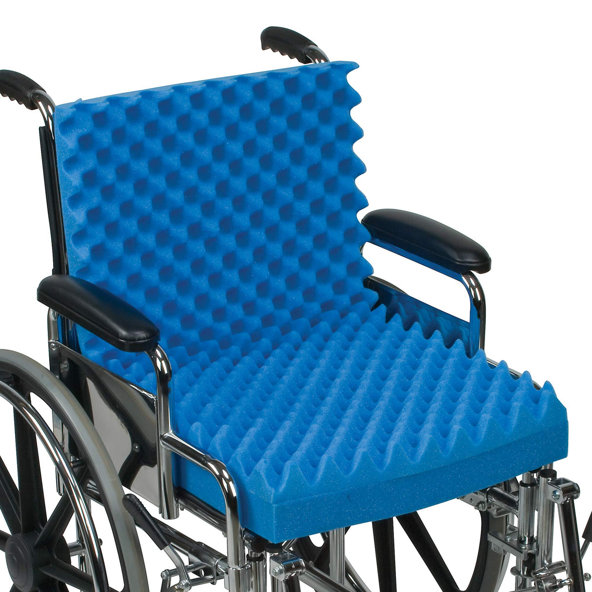 DMI Egg Crate Sculpted Foam Chair Cushion, Seat Cushion, Car Seat Cushion, Office Chair Cushion Relieves Back Pain, Tail Bone Pain, Sciatica, 32 X 18 X 3 inches, Full Back,1 Count