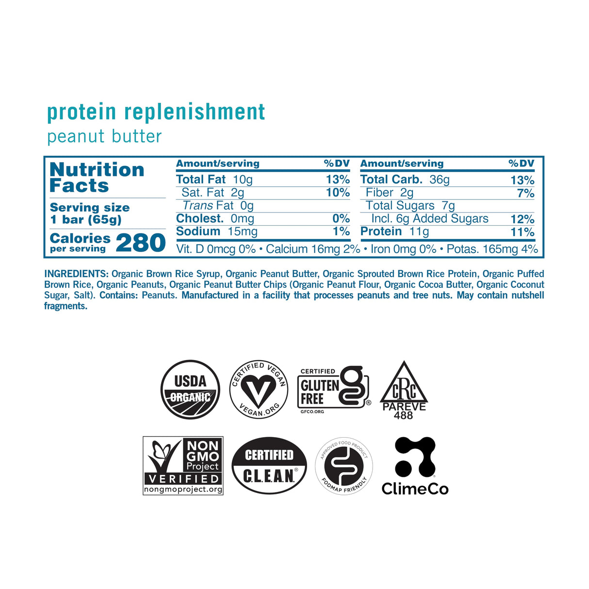 GoMacro MacroBar Organic Vegan Protein Bars - Peanut Butter (2.3 Ounce Bars, 12 Count)