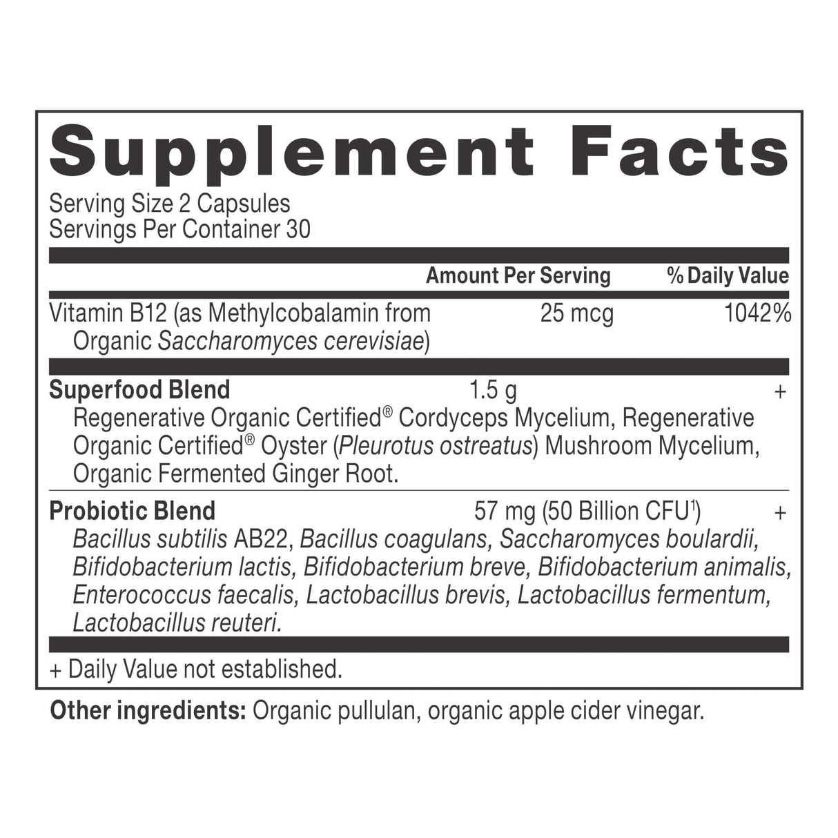 Ancient Nutrition Regenerative Organic Certified Probiotics for Metabolism Support, Healthy Digestion and Immune System Function Support, 50 Billion CFUs* Per Serving, 60 Count