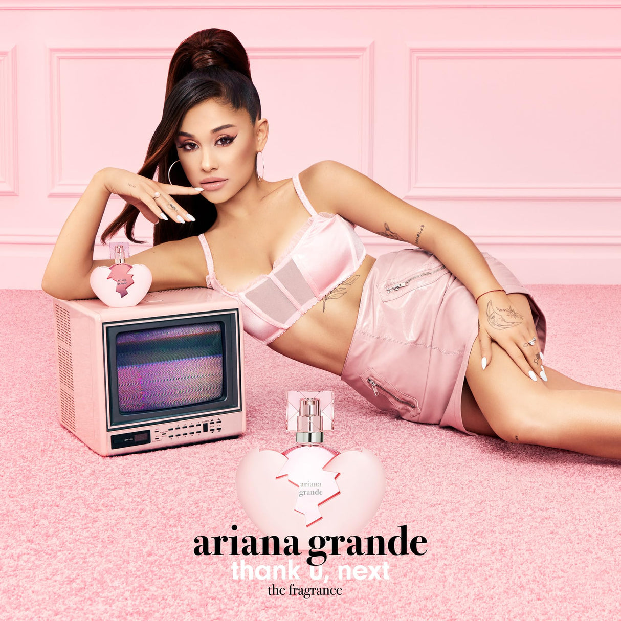 Ariana Grande Thank U Next Eau de Parfum – Floral Gourmand Musk Fragrance for Women – Women's Perfume with Notes of Coconut, Macaroon Sugar & Wild Raspberry – 3.4 Fl Oz