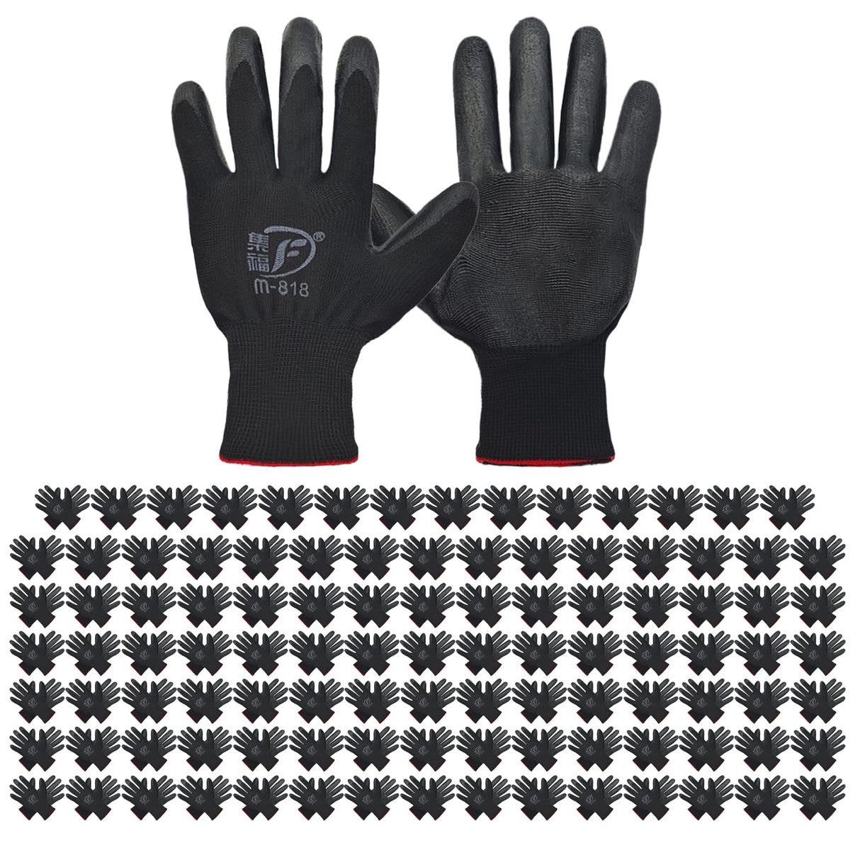 WHEATHUSK 120 Pairs Gardening Work Gloves Bulk for Men Women, Breathable Nitrile Rubber Coated Garden Gloves Dipped Gripping Working Gloves for Construction, Gardening, 9.1 Inch