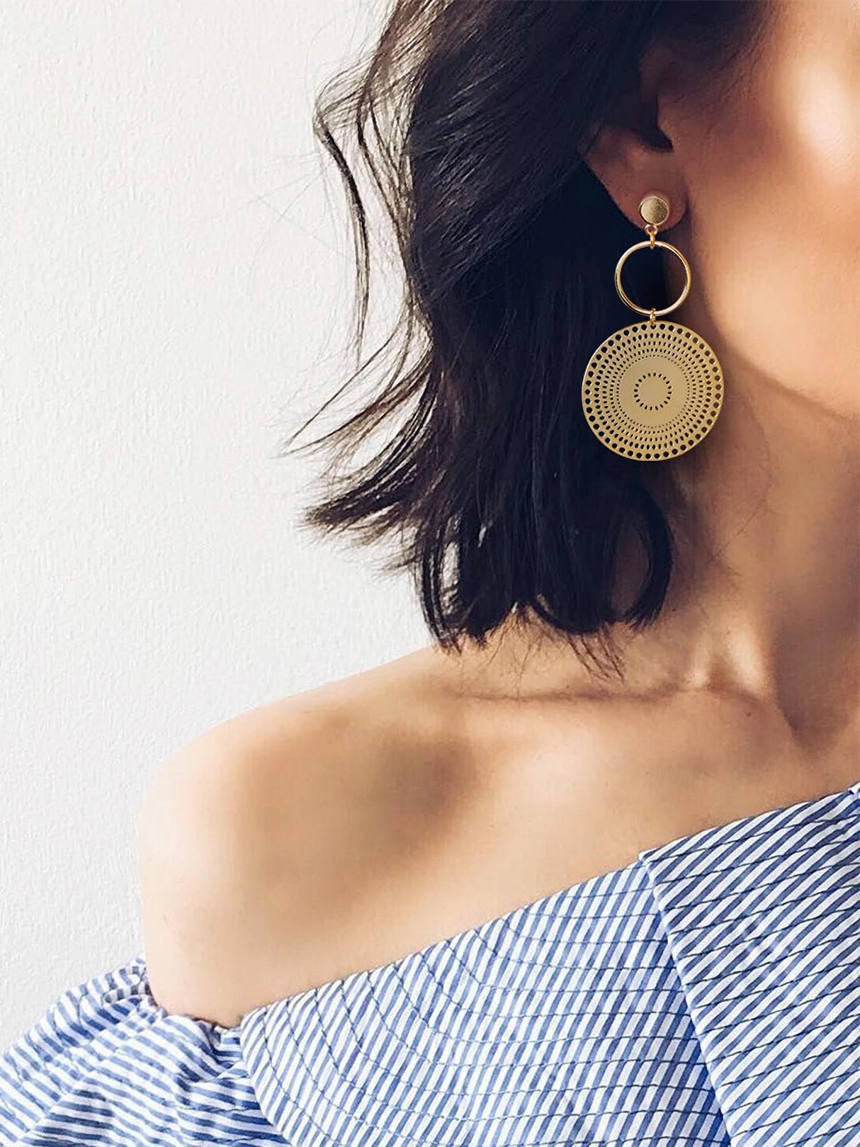 Alofisher Simple Gold Dangle Earrings Boho Drop Earrings for Women