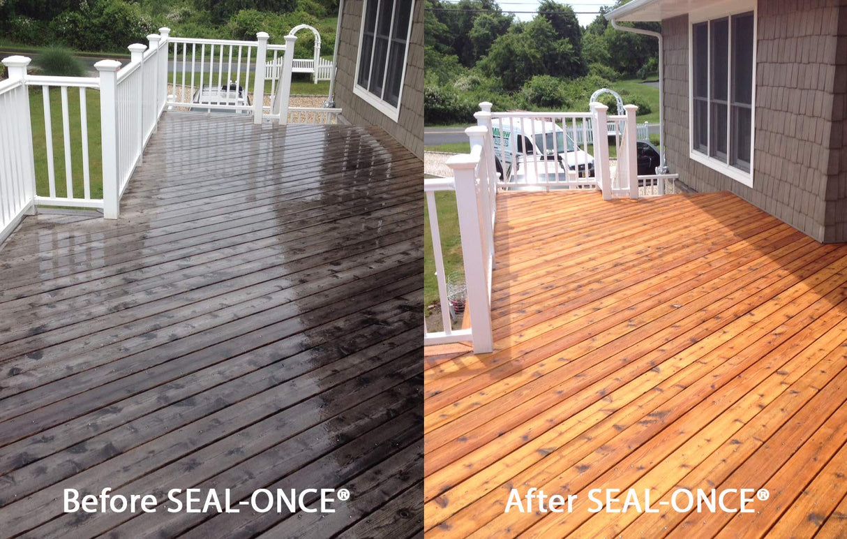 Seal-Once Nano+Poly Wood Sealer and Waterproofer, Clear, 1 Gallon