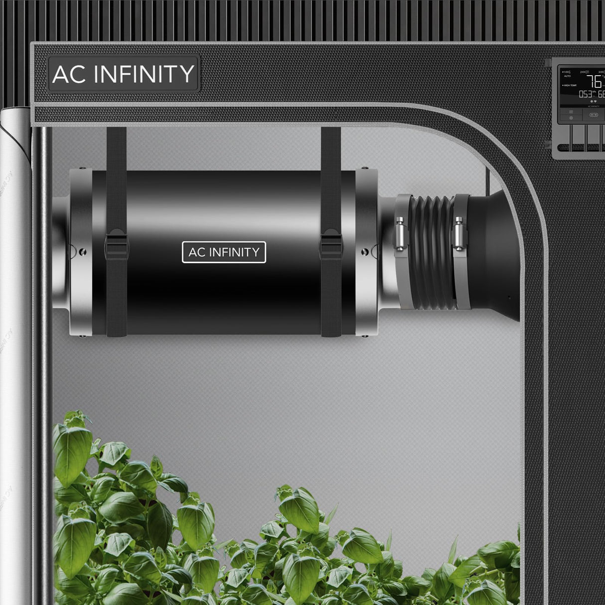 AC Infinity Inline Duct Fan Silencer, 6" Noise Reduction Muffler Blower Silencer for Indoor Hydroponics Grow Tent Ventilation Systems