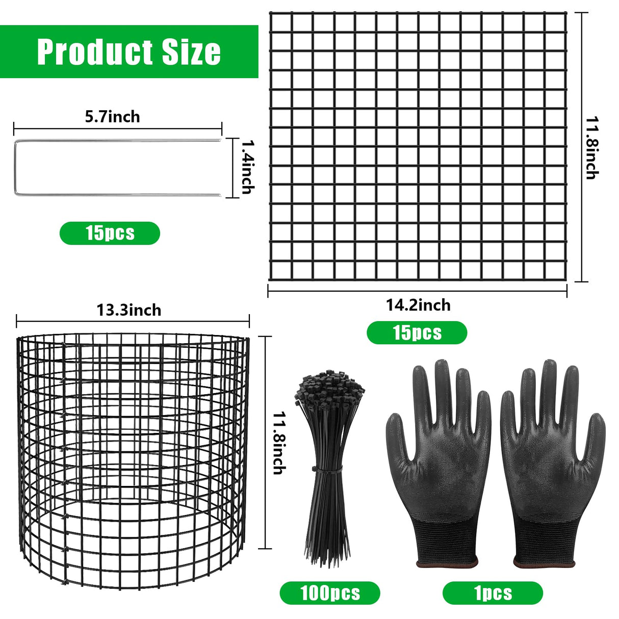 5 Pack Plant Protectors from Animals, 13x12" Plant Cages for Outdoor Plants