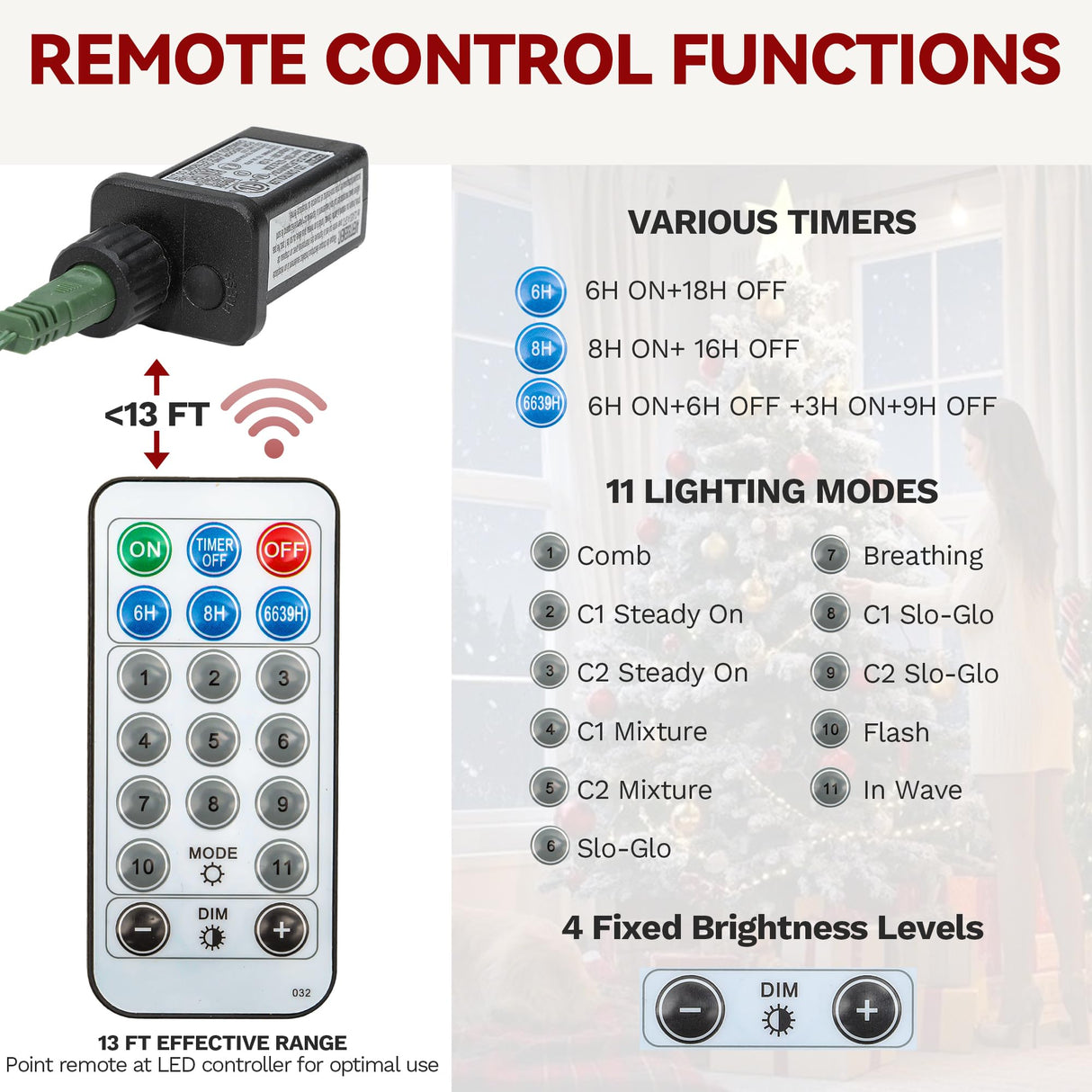 DWVO 7.5 FT Pre-Lit Slim Pencil Fraser Fir Artificial Christmas Tree with 350 Lights and 1000 Branch Tips, Green