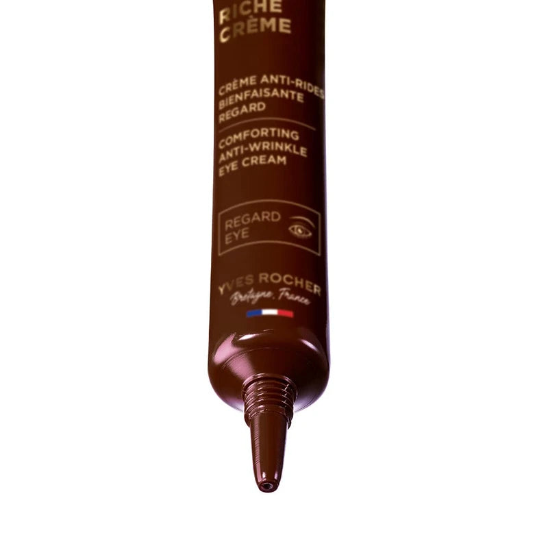 Yves Rocher RICHE CREME Anti-Wrinkle Pampering Eye Care Nourishing Eye Cream for Wrinkles & Tear Bags 1 x Tube 14 ml