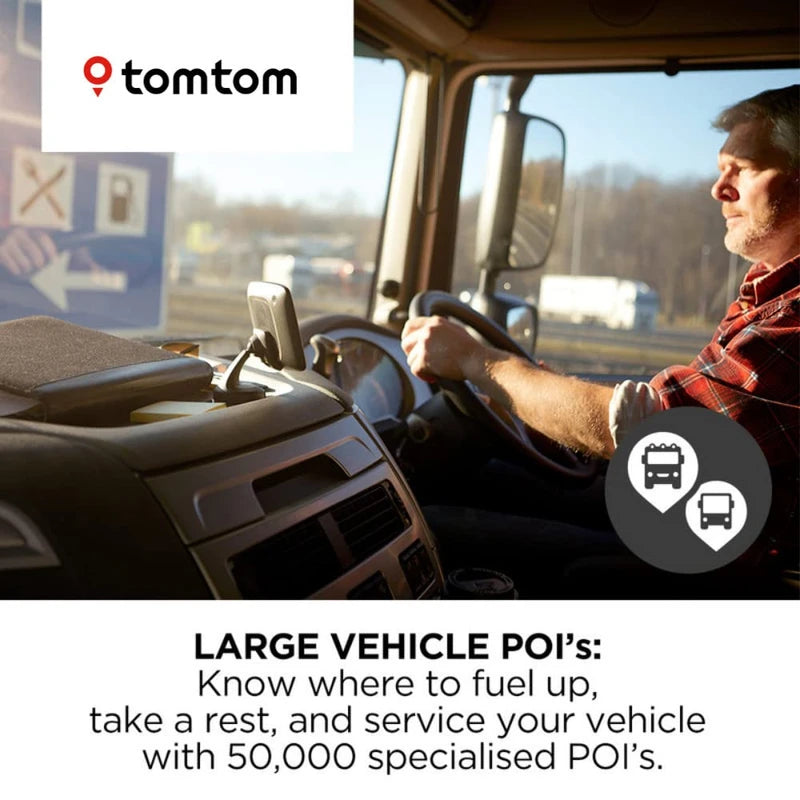 TomTom Truck Sat Nav GO Professional 520 with European Maps and Traffic Services (via Smartphone) Updates via WI-FI, Designed for Large Vehicles (Renewed)