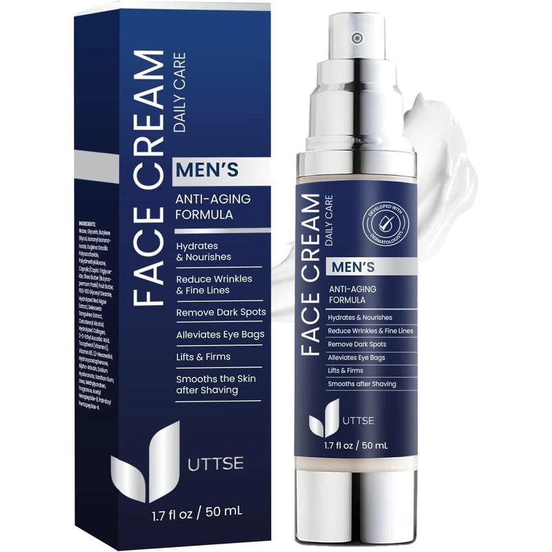 6-in-1 Face Cream for Men: Anti Aging & Wrinkle Cream for Men with Collagen