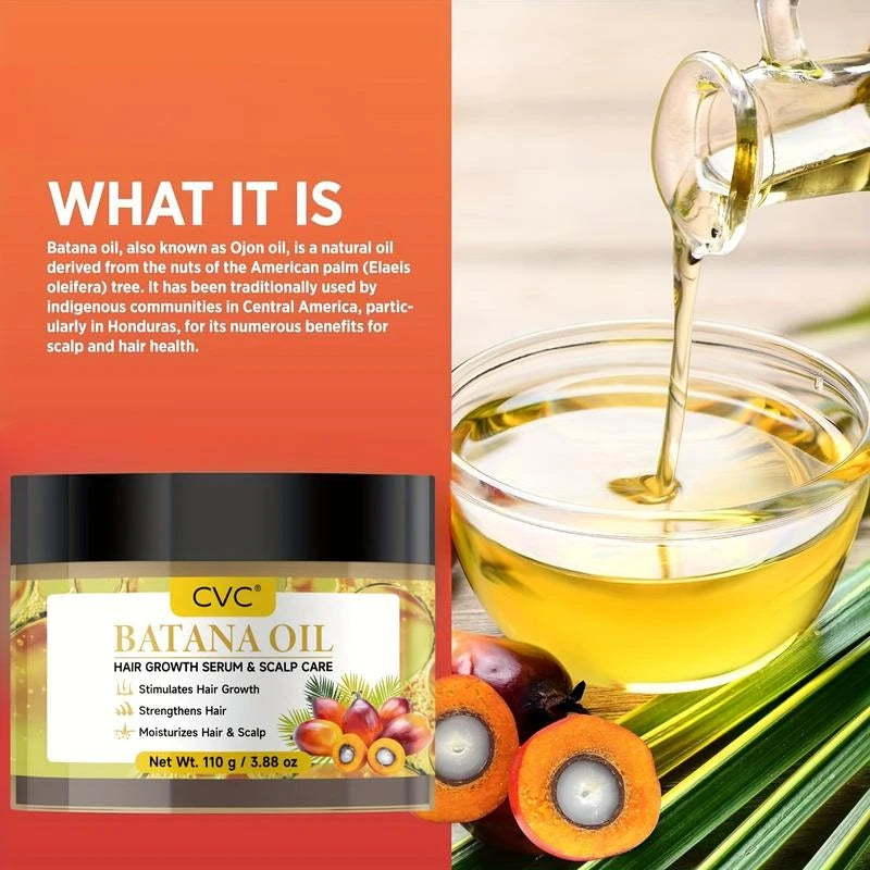 CVC Unrefined Organic Batana Oil | 100% Pure & Natural | Promotes Hair Growth & Moisture | 3.88 OZ - Specification: Default