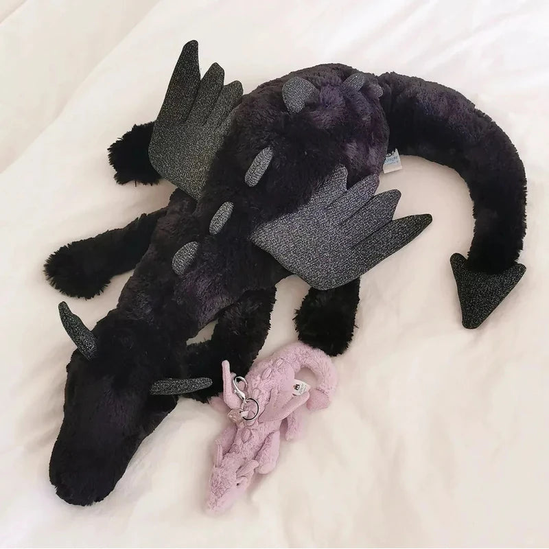 Jellycat Onyx Dragon Plush Toy Fun Soft Stuffed 50cm Valentine's Day Gift Black