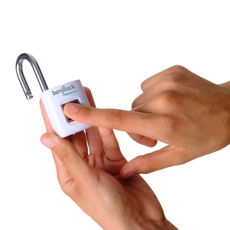 BENJILOCK BY HAMPTON BL40002WH BenjiLock 43 mm Fingerprint Padlock (Matte White)