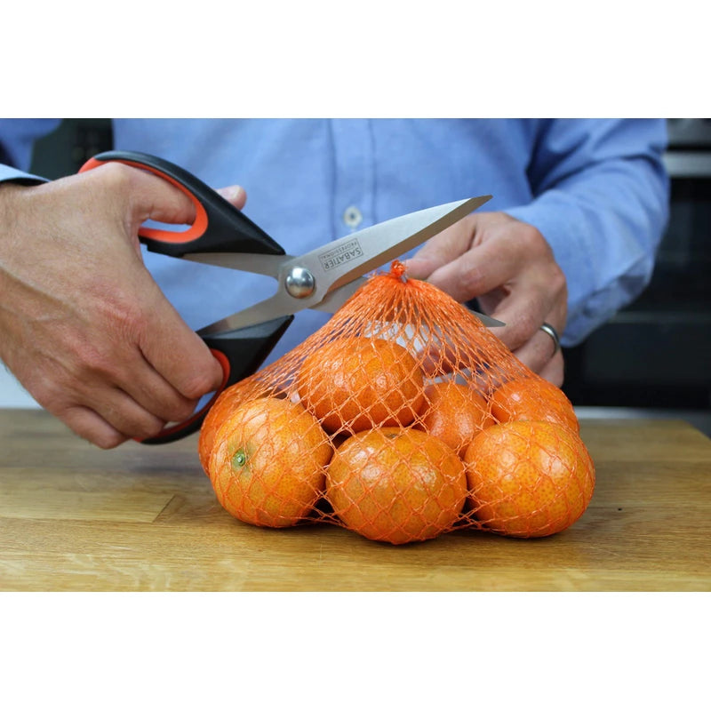 Heavy Duty All Purpose Scissor - Sabatier Professional 22cm/8.5”. Soft Grip, Dishwasher Safe, Multifunctional Utility General Use Strong Straight Edge Snips/Shears. Taylors Eye Witness