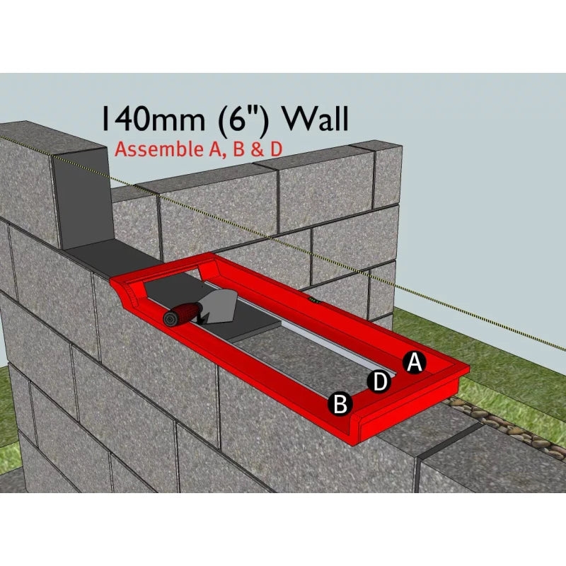 Bricky - Wall Building / Bricklaying Tool + trowel (Adjustable Model)