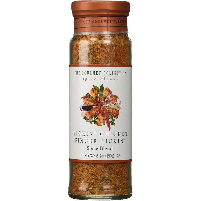 The Gourmet Collection Seasoning Blends Kickin' Chicken Finger Lickin' Spice Blend-Cooking Seasoning for Fried, Roasted, Broiled, Rotisserie Chicken.