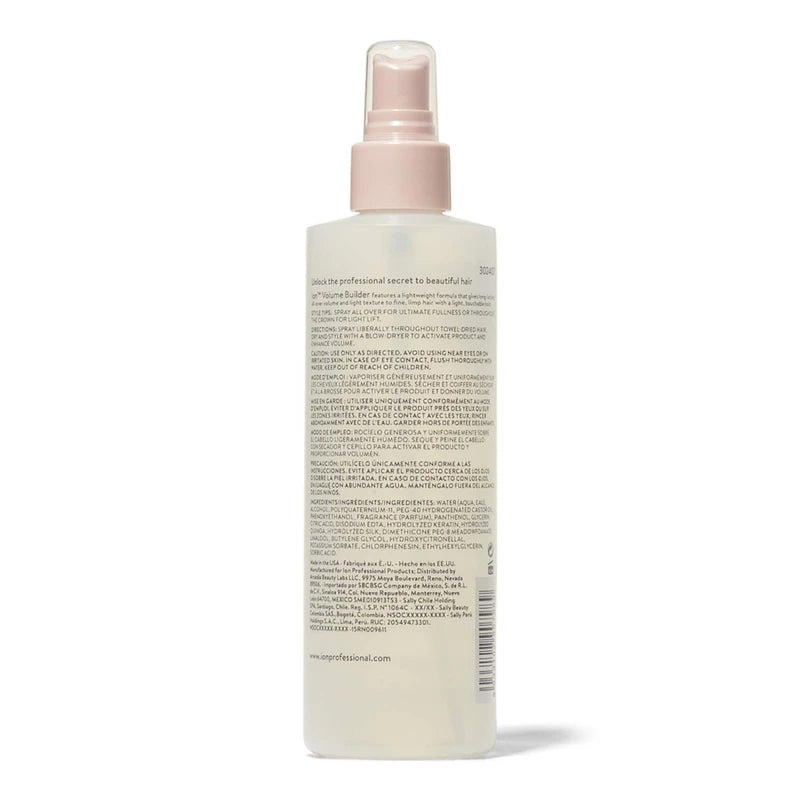 Ion Volume Builder, Vegan, Light Texture, Touchable Hold, Heat-Activated, Damp or Dry Hair