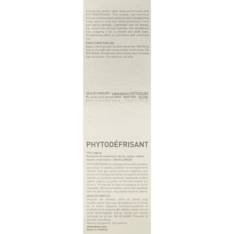 Phyto Phytodefrisant - Bálsamo de alisado botánico, Color, 71 g